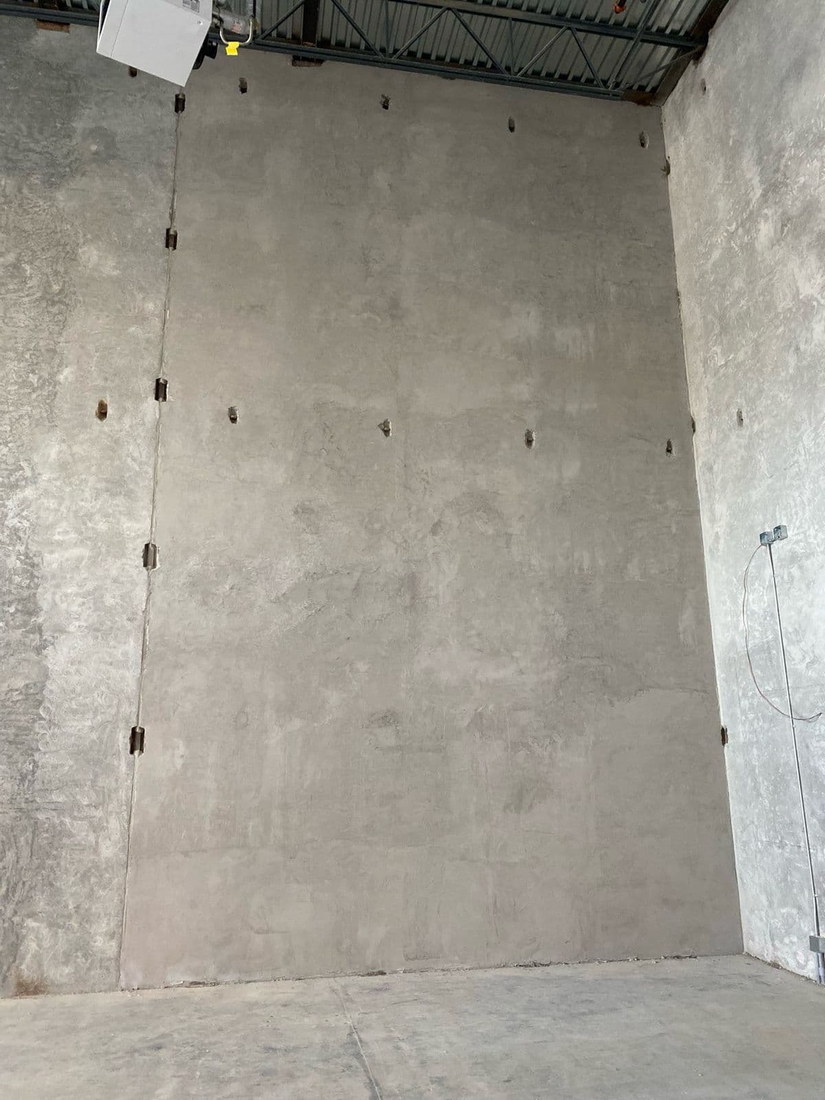 Finished interior tilt-up panel wall, smooth and ready for paint or coating